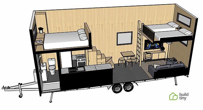 Tiny house ve bungalov konsept görseli 13